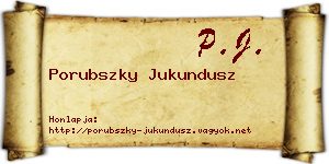Porubszky Jukundusz névjegykártya